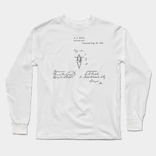 Driving Calk Vintage Patent Hand Drawing Long Sleeve T-Shirt